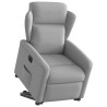Sillón eléctrico reclinable elevable de tela gris nube 3