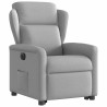 Sillón eléctrico reclinable elevable de tela gris nube 4