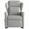 Sillón eléctrico reclinable elevable de tela gris nube 5