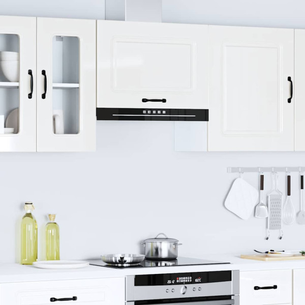 Armario de pared de cocina Kalmar blanca de alto brillo M 4