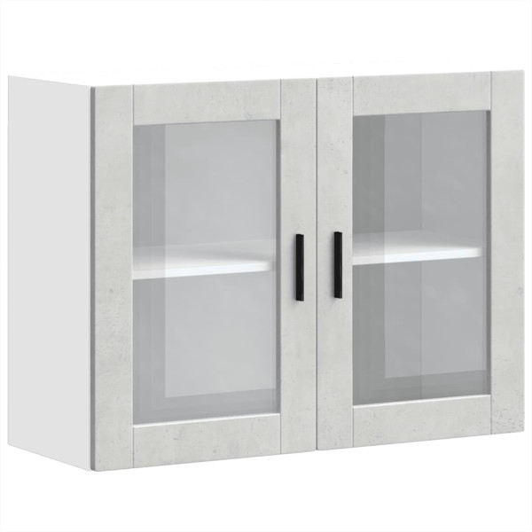 Armario de pared para cocina puerta cristal Porto gris hormigón M 2