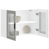 Armario de pared para cocina puerta cristal Porto gris hormigón 5