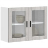Armario de pared para cocina puerta cristal Porto gris sonoma 1