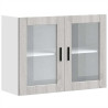 Armario de pared para cocina puerta cristal Porto gris sonoma 2