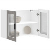 Armario de pared para cocina puerta cristal Porto gris sonoma 5