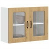 Armario pared cocina puerta de cristal Kalmar roble artesanal 1