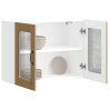 Armario pared cocina puerta de cristal Kalmar roble artesanal 5