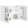 Armario de pared para cocina con puerta de cristal Porto blanco 5