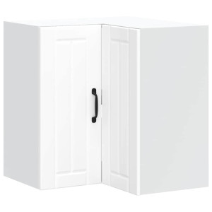 Mueble de cocina esquina pared Lucca madera ingeniería blanca H