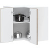 Mueble de cocina esquina pared Lucca roble ahumado 1