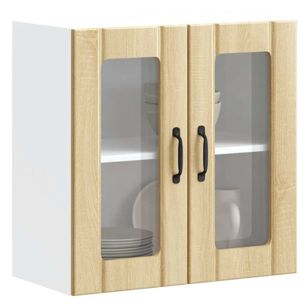 Armario pared cocina puerta de cristal Lucca roble sonoma D