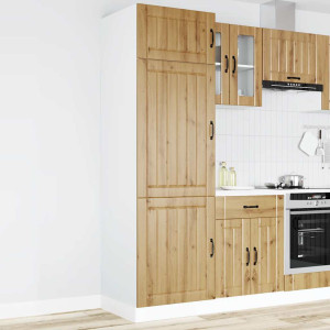 Mueble de cocina Lucca de madera contrachapada roble artesanal H