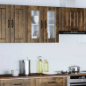 Armario pared cocina puerta de cristal Lucca roble ahumado 4