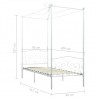 Estructura de cama con dosel metal blanco 90x200 cm 5