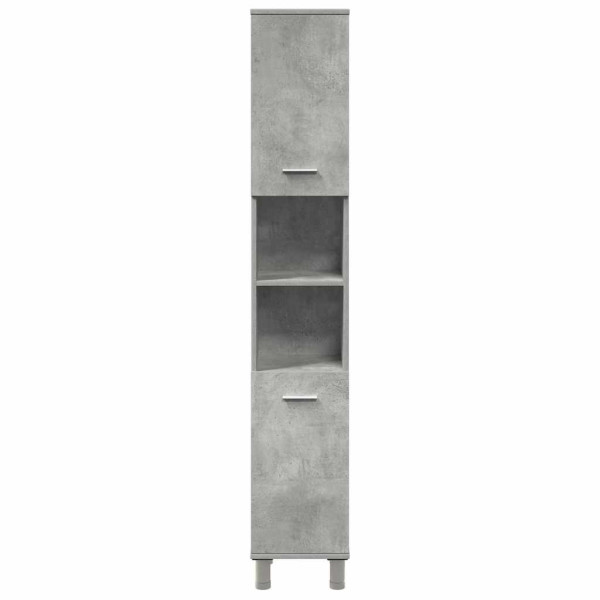 Set muebles de baño 2 piezas madera contrachapada gris hormigón M 5