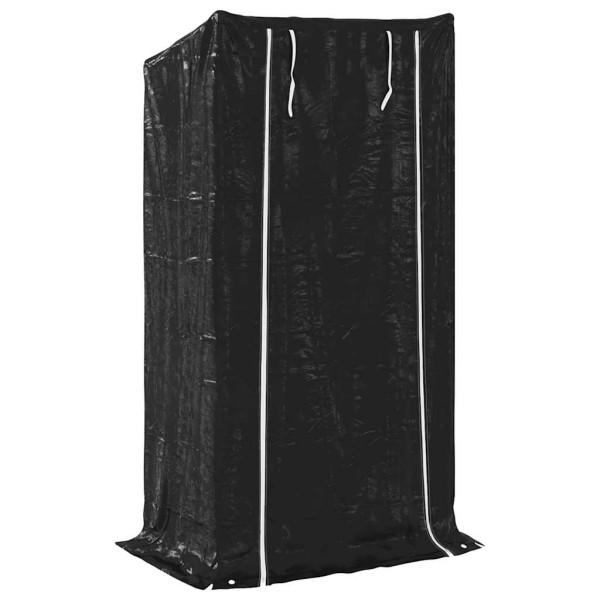 Leñero cubierta lluvia 100x60x200 cm acero galvanizado M 5