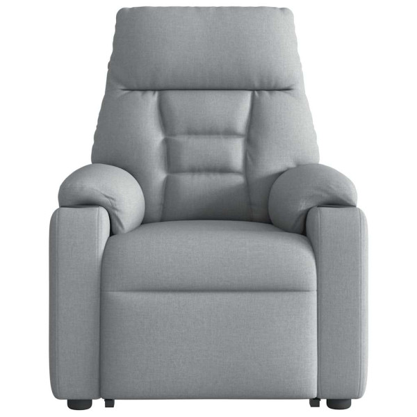 Sillón eléctrico reclinable elevable de tela gris claro M 5