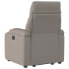 Sillón eléctrico reclinable elevable de tela gris taupe 5