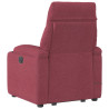Sillón de masaje eléctrico reclinable elevable tela rojo tinto 5