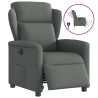 Sillón reclinable eléctrico de tela gris oscuro 1