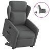 Sillón eléctrico reclinable elevable de tela gris oscuro 1