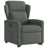 Sillón eléctrico reclinable elevable de tela gris oscuro 4