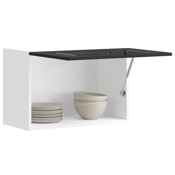 Armario de pared para cocina Kalmar madera de ingeniería negra D