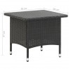 Mesa de chá 50x50x47 cm vime PE preto 5