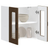 Armario pared cocina puerta de cristal Kalmar roble marrón 5