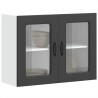 Armario pared cocina puerta de cristal Kalmar negra 1