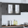 Armario pared cocina puerta de cristal Kalmar negra 4