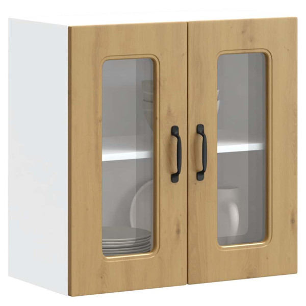 Armario pared cocina puerta de cristal Kalmar roble artesanal D