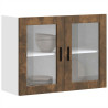 Armario de pared para cocina puerta cristal Porto roble ahumado 1