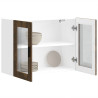 Armario de pared para cocina puerta cristal Porto roble ahumado 5