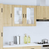 Armario de pared para cocina puerta cristal Porto roble sonoma 3