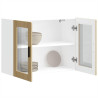 Armario de pared para cocina puerta cristal Porto roble sonoma 5
