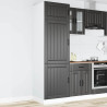 Mueble de cocina Lucca de madera contrachapada negro 2
