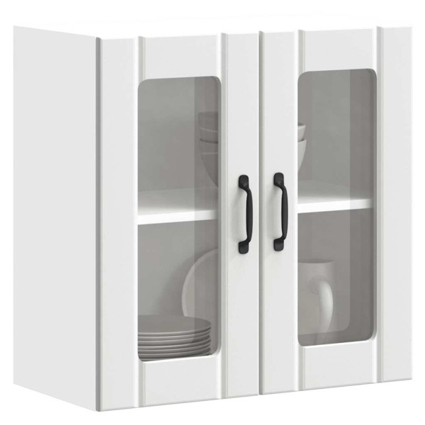 Armario pared cocina puerta de cristal Lucca blanca D