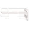 Cabecero librería en forma L madera maciza pino blanco 120 cm 4