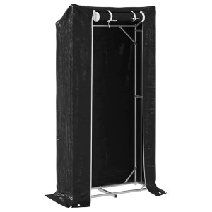 Leñero con protector de lluvia 100x40x200 cm acero galvanizado H