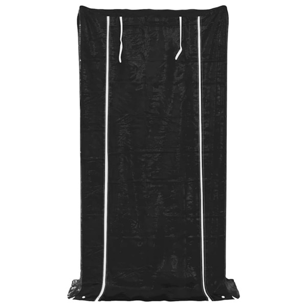 Rack de lenha com tampa de chuva 100x40x200 cm aço galvanizado M 4