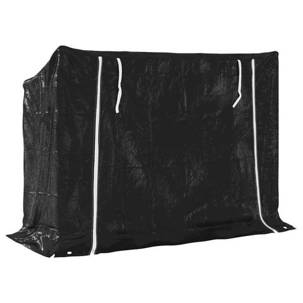 Rack de lenha tampa de chuva 151x60.5x110.5 cm aço galvanizado M 5