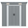 Cobertizo para jardín de acero gris antracita 3
