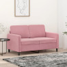 Sofá de 2 lugares veludo 120 cm rosa 1