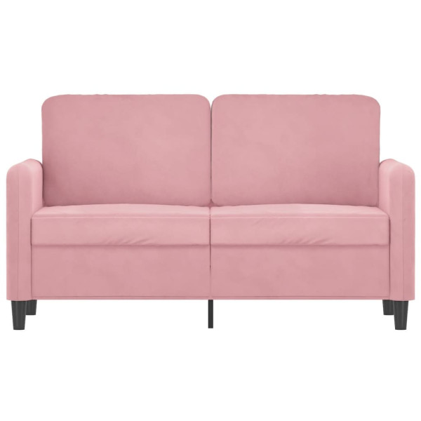 Sofá de 2 lugares veludo 120 cm rosa M 3