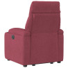 Poltrona reclinável elevatória elétrica tecido vermelho-tinto 5