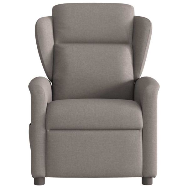 Sillón reclinable de masaje eléctrico tela gris taupe M 5
