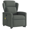 Sillón de masaje eléctrico reclinable elevable tela gris oscuro 4