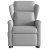 Sillón de masaje eléctrico reclinable elevable tela gris nube 5