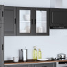 Armario de pared para cocina con puerta de cristal Porto negro 3